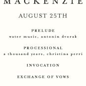 "Orange Blossoms" - Wedding Programs in Pearl by Susan Moyal - Detail