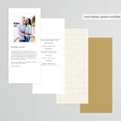 "Floral Vignette" - Wedding Programs in Brass by Kristen Smith - Back of Card Options
