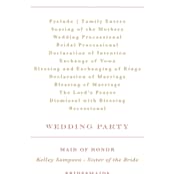 "Floral Vignette" - Wedding Programs in Brass by Kristen Smith - Detail