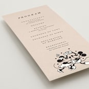 "Disney's Retro Mickey Mouse and Minnie Mouse" - Wedding Programs in Retro by Sumak Studio - Detail