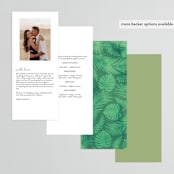 "Tropical Foliage" - Wedding Programs in Fern by Hooray Creative - Back of Card Options
