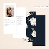 "Peonies & Berries" - Wedding Programs in Winter White by Susan Moyal - Back of Card Options