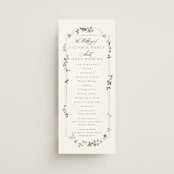 "Wistful" - Wedding Programs in Mist by Everett Paper Goods - Front