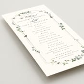 "Wistful" - Wedding Programs in Mist by Everett Paper Goods - Detail