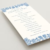"Porcelain Floral" - Wedding Programs in Porcelain by Elly - Detail