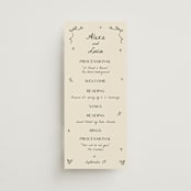 "Roses" - Wedding Programs in Vanilla by Ani Somi - Front