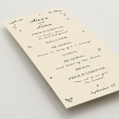 "Roses" - Wedding Programs in Vanilla by Ani Somi - Detail