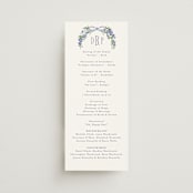"Lavender" - Wedding Programs in Tuscany by Claudia Orengo - Front