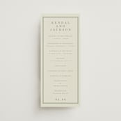"Framed Floral" - Wedding Programs in Mustard by Baumbirdy - Front