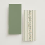 "Framed Floral" - Wedding Programs in Mustard by Baumbirdy - Back of Card Options