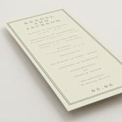 "Framed Floral" - Wedding Programs in Mustard by Baumbirdy - Detail