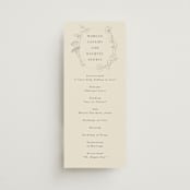"Floral Stamp" - Wedding Programs in Ivory by Baumbirdy - Front