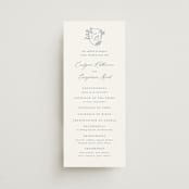 "Close to my Heart" - Wedding Programs in Twilight Whisper by Design Lotus - Front