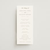 "Classic decorum" - Wedding Programs in Golden by Stacey Meacham - Front