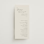 "kinkaid" - Wedding Programs in Ivory by Carolyn Nicks - Front