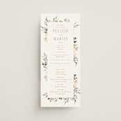 "Sprigs of Joy" - Wedding Programs in Pearl by Leah Bisch - Front