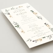 "Sprigs of Joy" - Wedding Programs in Pearl by Leah Bisch - Detail