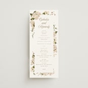 "Felicity" - Wedding Programs in Pearl by Leah Bisch - Front