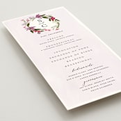"Gather" - Wedding Programs in Lilac by Susan Moyal - Detail