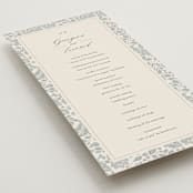 "Embroidered" - Wedding Programs in Dusty Blue by Jen Owens - Detail