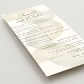 "Camille" - Wedding Programs in Stone by Jackie Crawford - Detail