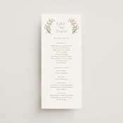 "delicate buds" - Wedding Programs in Olive by Jennifer Wick - Front
