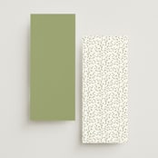 "delicate buds" - Wedding Programs in Olive by Jennifer Wick - Back of Card Options