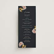 "Dahlia Season" - Wedding Programs in Navy by Olivia Kanaley Inman - Front