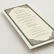 "Century" - Wedding Programs in Robins Egg by Jen Owens - Detail
