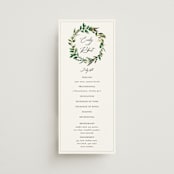 "Fresh Classic" - Wedding Programs in Porcelain by Susan Moyal - Front