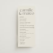 "Modern Monogram" - Wedding Programs in Latte by Jackie Crawford - Front
