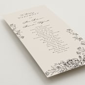 "etched floral" - Wedding Programs in Stone by Phrosné Barwood - Detail