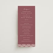 "Chantilly" - Wedding Programs in Mauve by Erica Krystek - Front