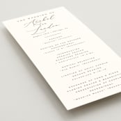 "Luxe script" - Wedding Programs in Pearl by Hooray Creative - Detail