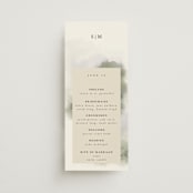 "Hillside" - Wedding Programs in Moss by Hannah Williams - Front