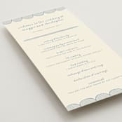 "Florence" - Wedding Programs in Sky by Kelly Watkins - Detail