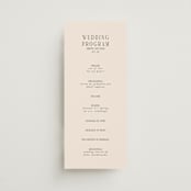 "Fero" - Wedding Programs in Blush by Pati Cascino - Front