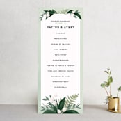 "Botanical Name Plate" - Wedding Programs in Sage by Shiny Penny Studio - Front