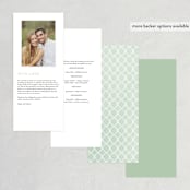 "Botanical Name Plate" - Wedding Programs in Sage by Shiny Penny Studio - Back of Card Options
