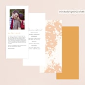 "Garden" - Wedding Programs in Peach by Lori Wemple - Back of Card Options