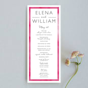 "Skyline - New York" - Wedding Programs in Magenta by Laura Condouris - Front