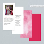 "Skyline - New York" - Wedding Programs in Magenta by Laura Condouris - Back of Card Options
