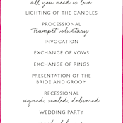 "Skyline - New York" - Wedding Programs in Magenta by Laura Condouris - Detail