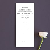 "Classic" - Wedding Programs in Tuxedo by Lauren Chism - Front