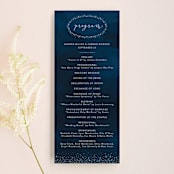 "tiny dots" - Wedding Programs in Sapphire by Erin Deegan - Front