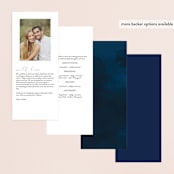 "tiny dots" - Wedding Programs in Sapphire by Erin Deegan - Back of Card Options