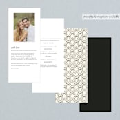 "Deco Nouveau" - Wedding Programs in Cream by GeekInk Design - Back of Card Options