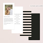"Blooming Bouquet" - Wedding Programs in Charcoal by Alethea and Ruth - Back of Card Options