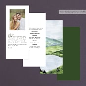 "Into the Woods" - Wedding Programs in Forest by Elly - Back of Card Options