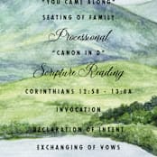 "Into the Woods" - Wedding Programs in Forest by Elly - Detail
